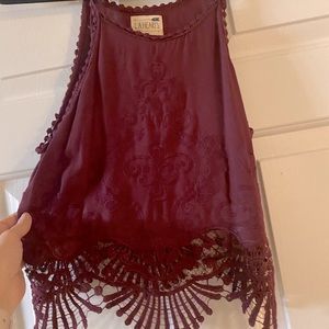 Maroon tank top